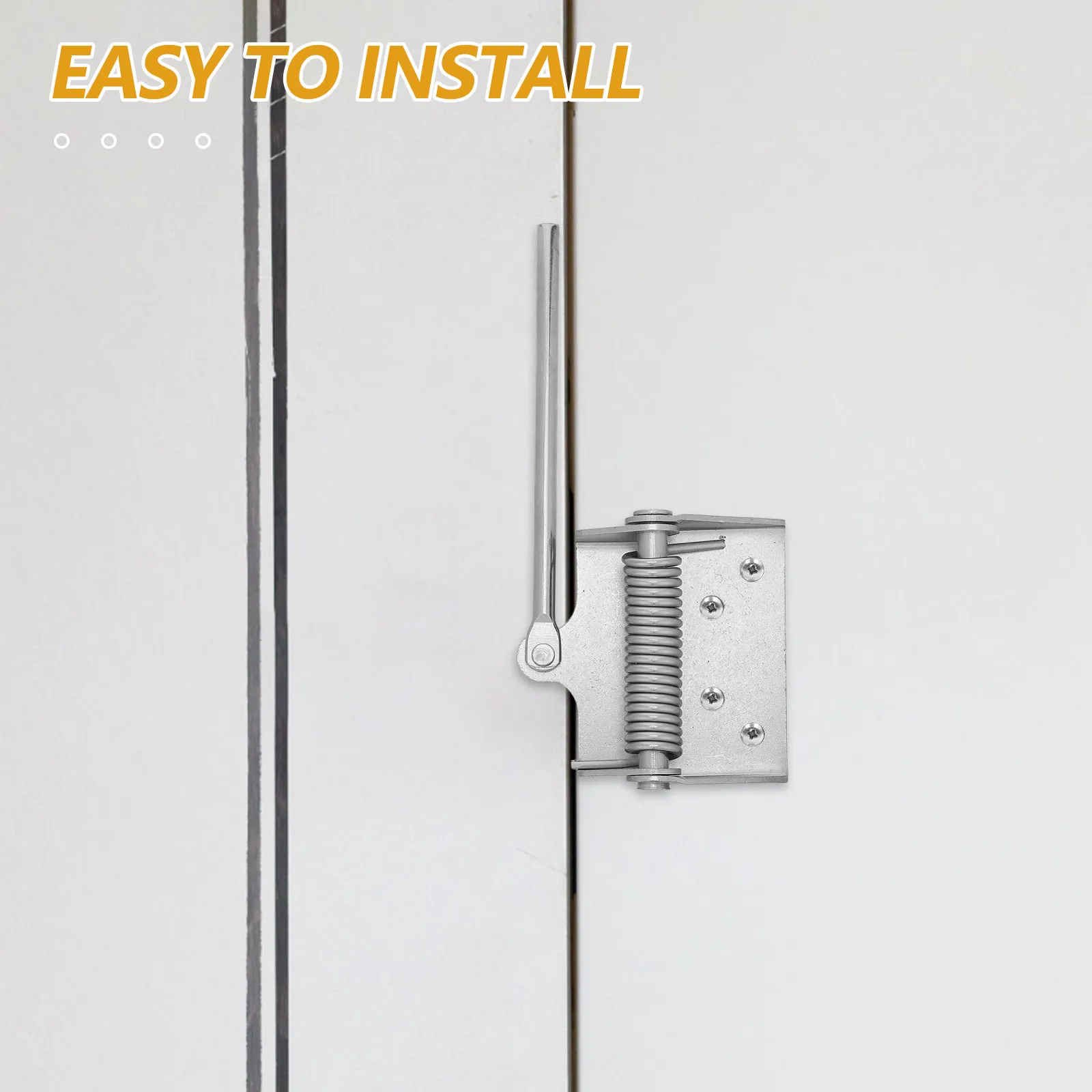 2Pcs Auto Door Closer Spring Loaded Self Closing Door Hinge Heavy Duty Quiet Operation Adjustable Closing Hinge for Home Office