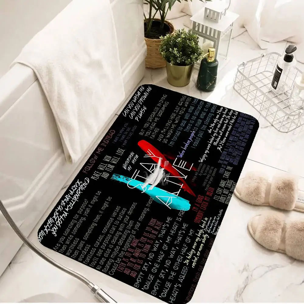 Twenty One Pilot Floor Carpet Kids Room Bedroom Decoration Balcony Anti-Slip Doormat Living Room Hotel Decor Mat