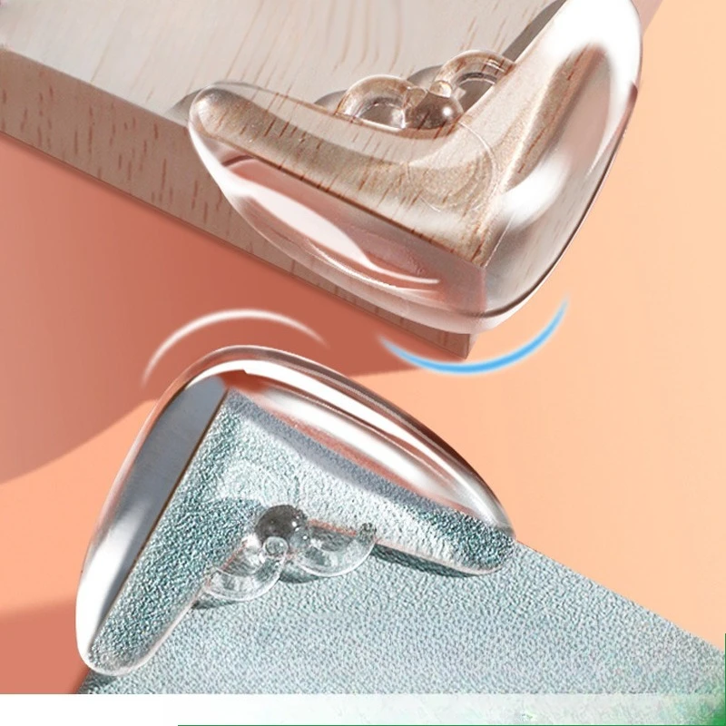 Thickened Silicone Corner Protectors 90-Degree Table Corner Guards for Baby Safety Self-Adhesive Furniture Edge Bumpers