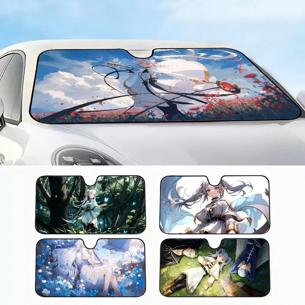 

Frieren Beyond Journeys End Sunshades Reflector Anti UV Protector Custom Car Sunshade Auto Sunshade Universal Sun Shade Summer