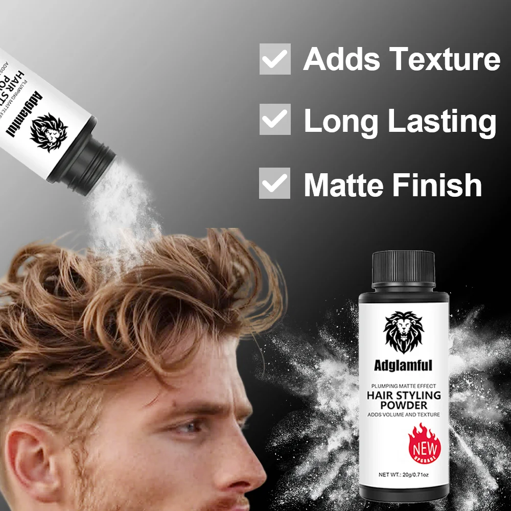 Adglamful Volumizing Powder 20g, Unisex, Oil Control & Volume Boost for Hair, Perfect for Creating Stylish Hairstyles.