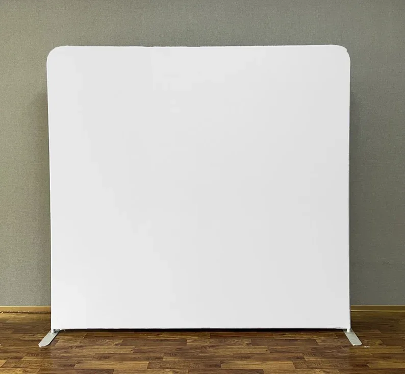 Mehofond Custom Backdrop Double-sided Cover Plain White Square Wall Kids Birthday Party Wedding Rectangle Zipper Photo Studio