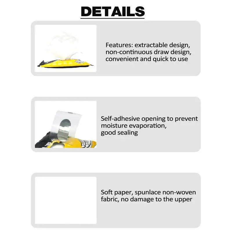 Disposable Shoe Wipes Small White Shoe Cleaning Tools Care Shoes Useful Fast Scrubbing Quick Clean Wipes Shoe Cleaner