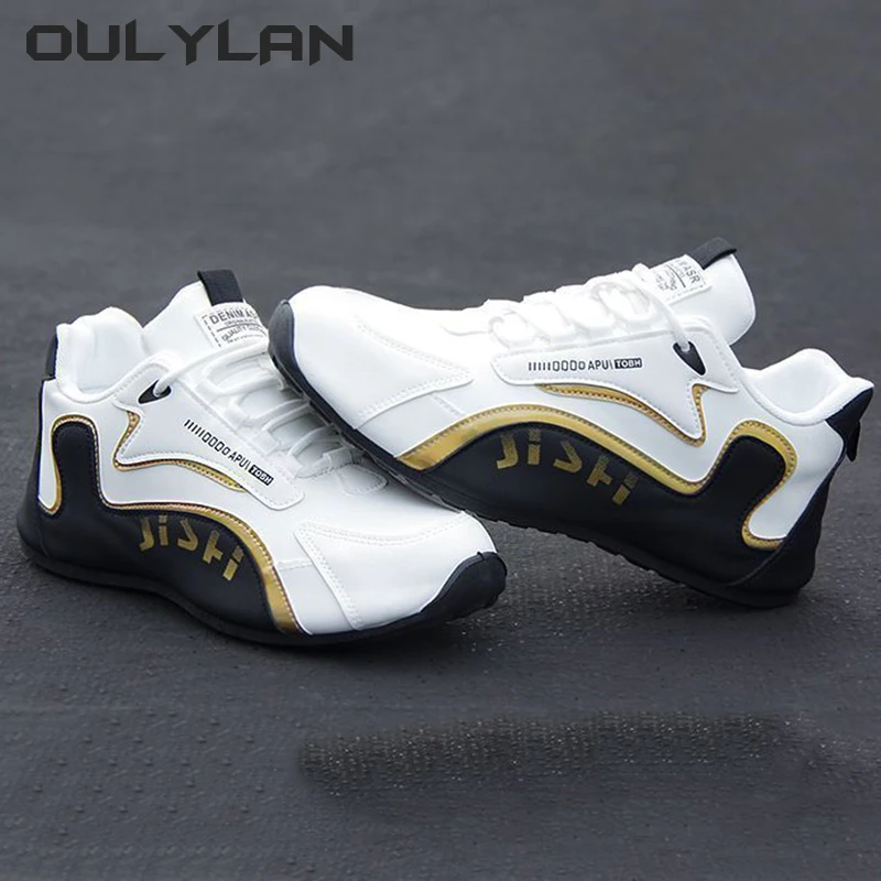 Fashion Trendy High-end Running Shoes Men's Leather Shoes Travel Shoes Spring Autumn Mens Sneakers Leather Face Sports