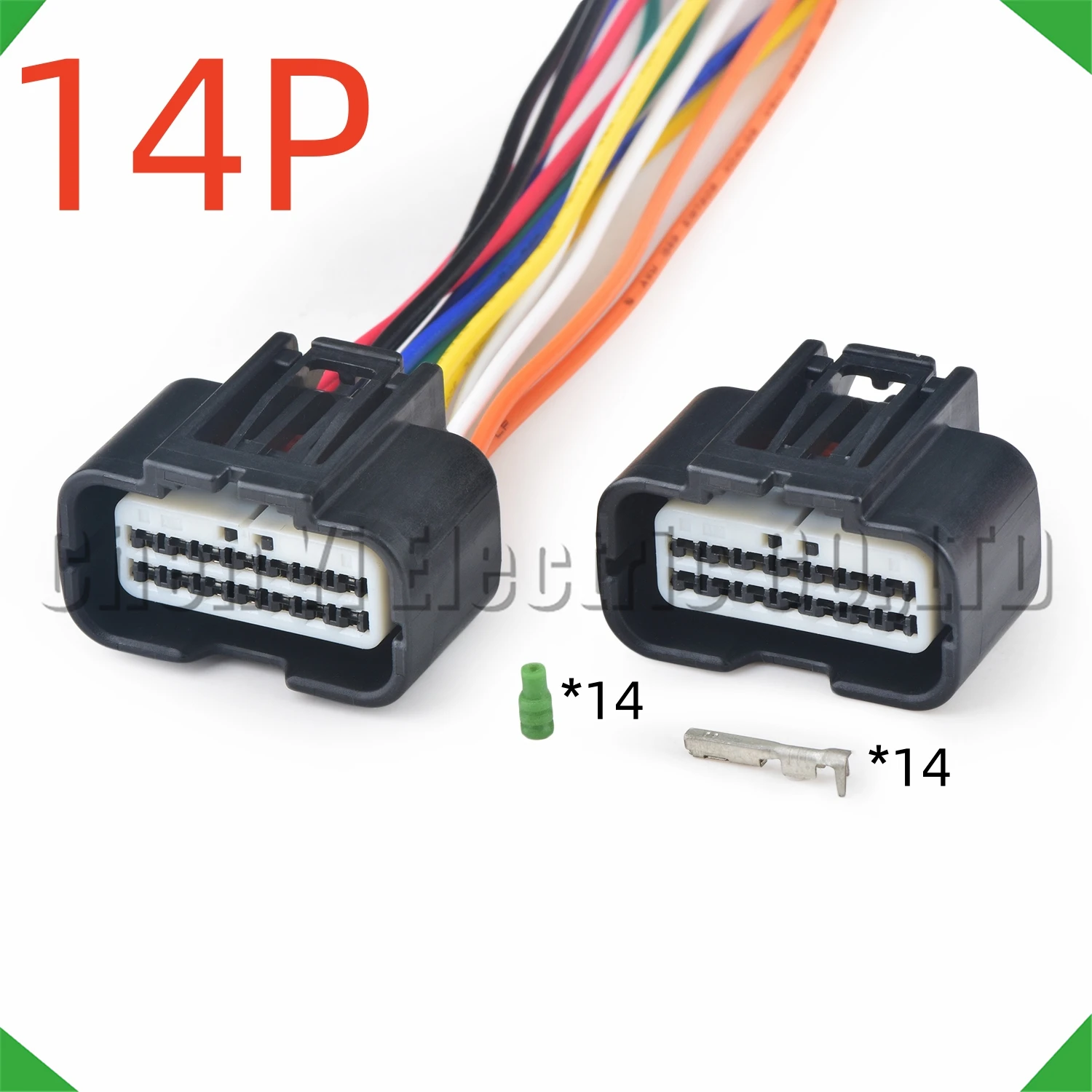 14 Pin Automotive Connectors Front and rear bumper reverse radar Wire harness Plug 7289-6613-30 For Honda Civic Elysion Fit