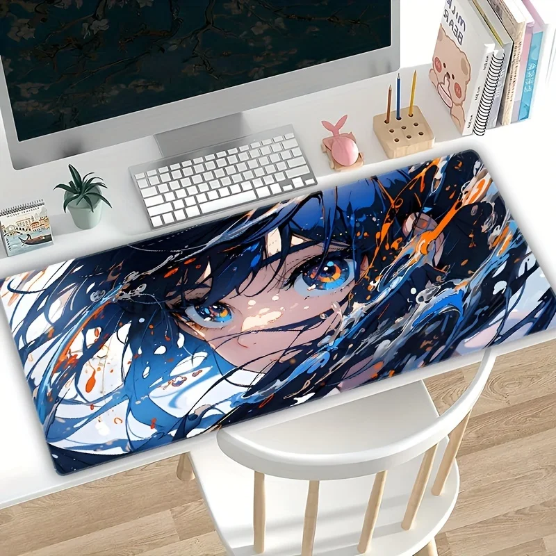 Professional Desk Mouse Pad Extended Desk Mat Comfort Cloth Surface Stable Rubber Base for Gaming PC Laptop Keyboard Desk Setup