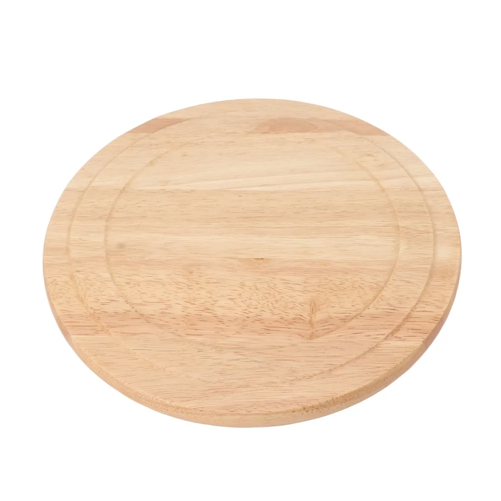 30cm Diameter Round Wood Tray Thickened Design Composite Wood Wooden Serving Tray Stable Base Easy to Clean Wood Tray