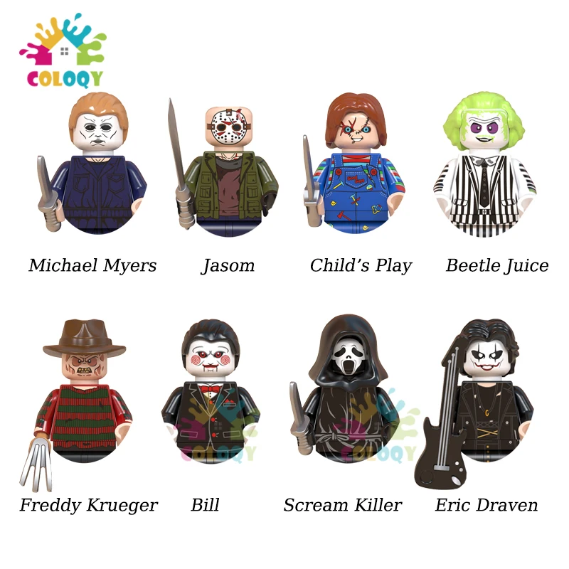 

Kids Toys Halloween Building Blocks Horror Mini Action Figures Model Toys For Kids Christmas Gifts