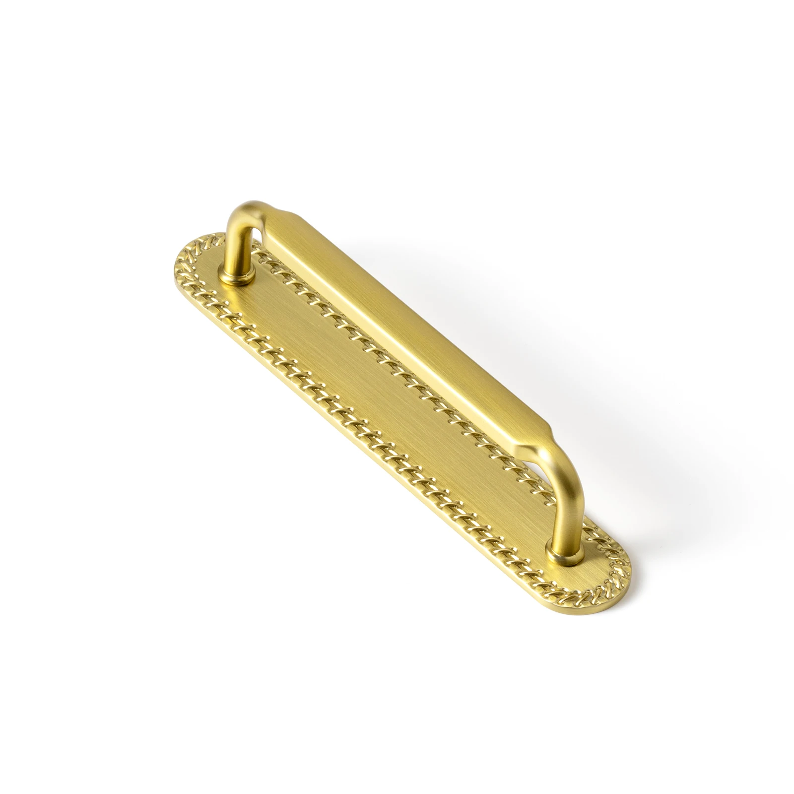 Goo-Ki 2 Pack Antique Brass Cabinet Pulls with Backplate Spacer, 5