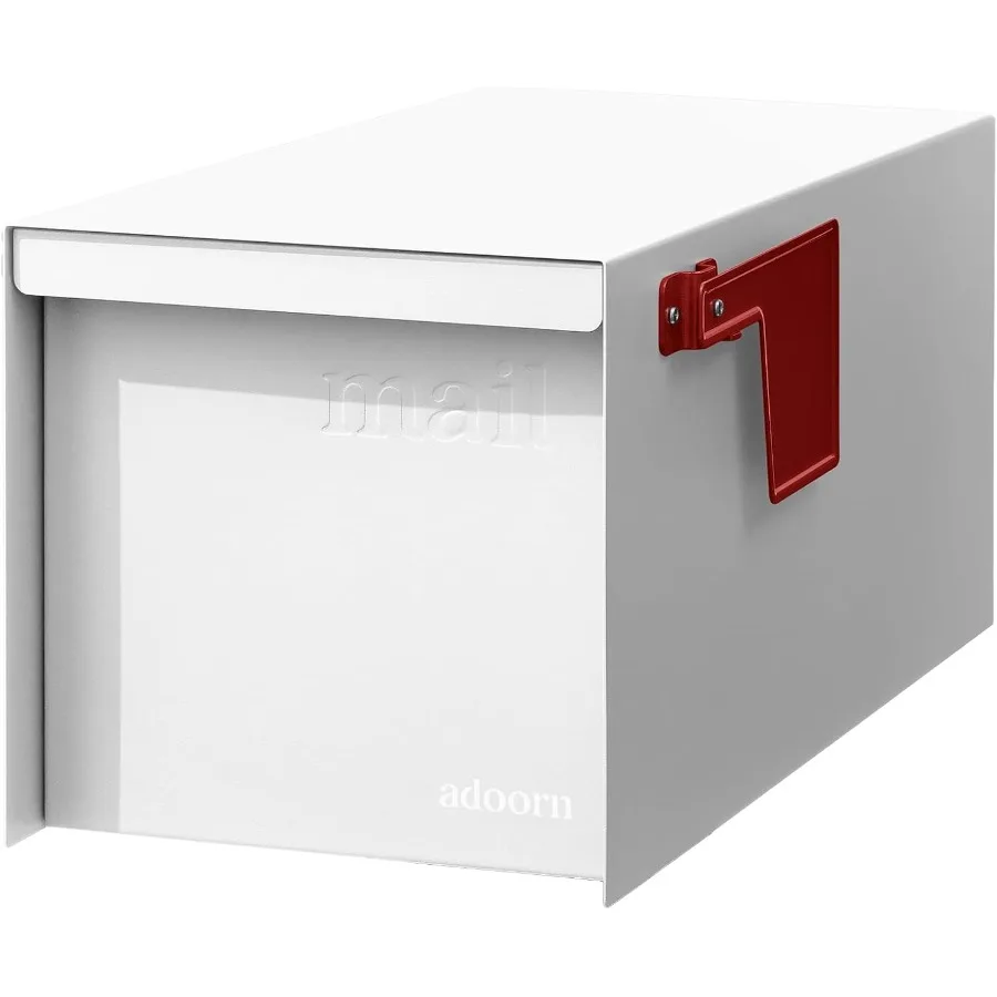 

Post Mount Mailboxes 9.5 x 9.5 x 19.5 HxWxD Large Galvanized Steel Modern Mailbox for Daily Letters Magazines and Packages Weat