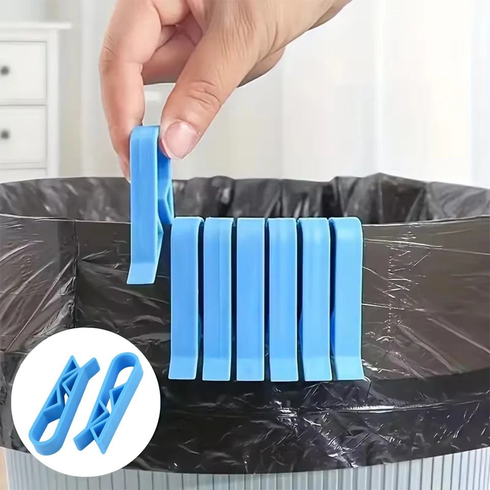 Household Trash Bag Fixed Clips Garbage Bag Holder Clamp Anti Slip Waste Basket Fastener Rubbish Can Accessories Kitchen Tool