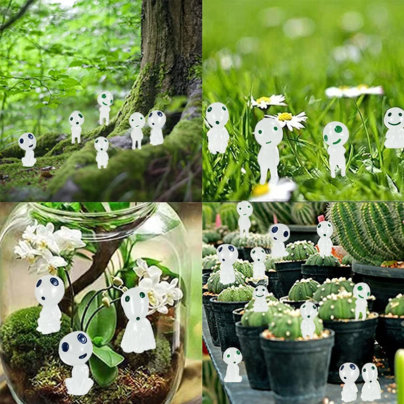 Figura de adorno de elfos luminosos para exteriores, figura de micropaisaje que brilla en la oscuridad, estatua de jardín en miniatura, decoración