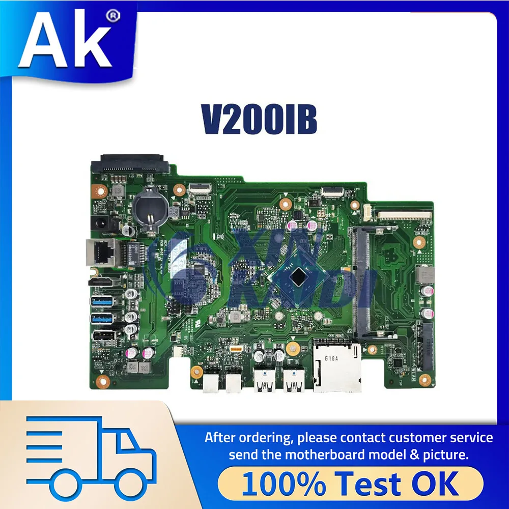 Notebook Mainboard For ASUS V200I V200IB V200IB All-in-one Desktop Laptop Motherboard N3050 N3700 CPU Systemboard 100% Test OK