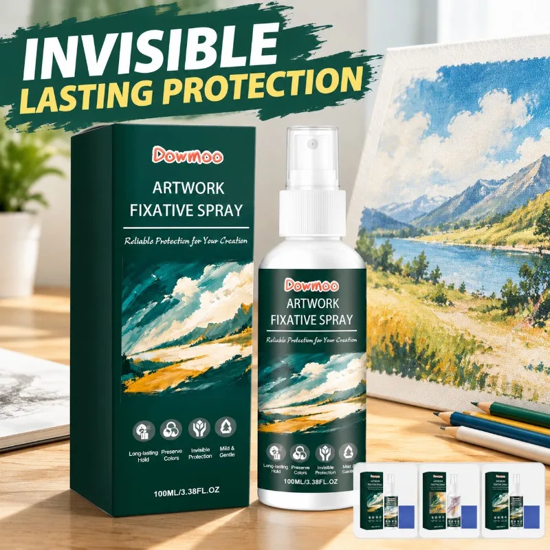 Artwork Fixative Spray Mild Painting Color Protection Agent for Sketch Color Drawing Preserve Artworks Painting Fixing Liquid