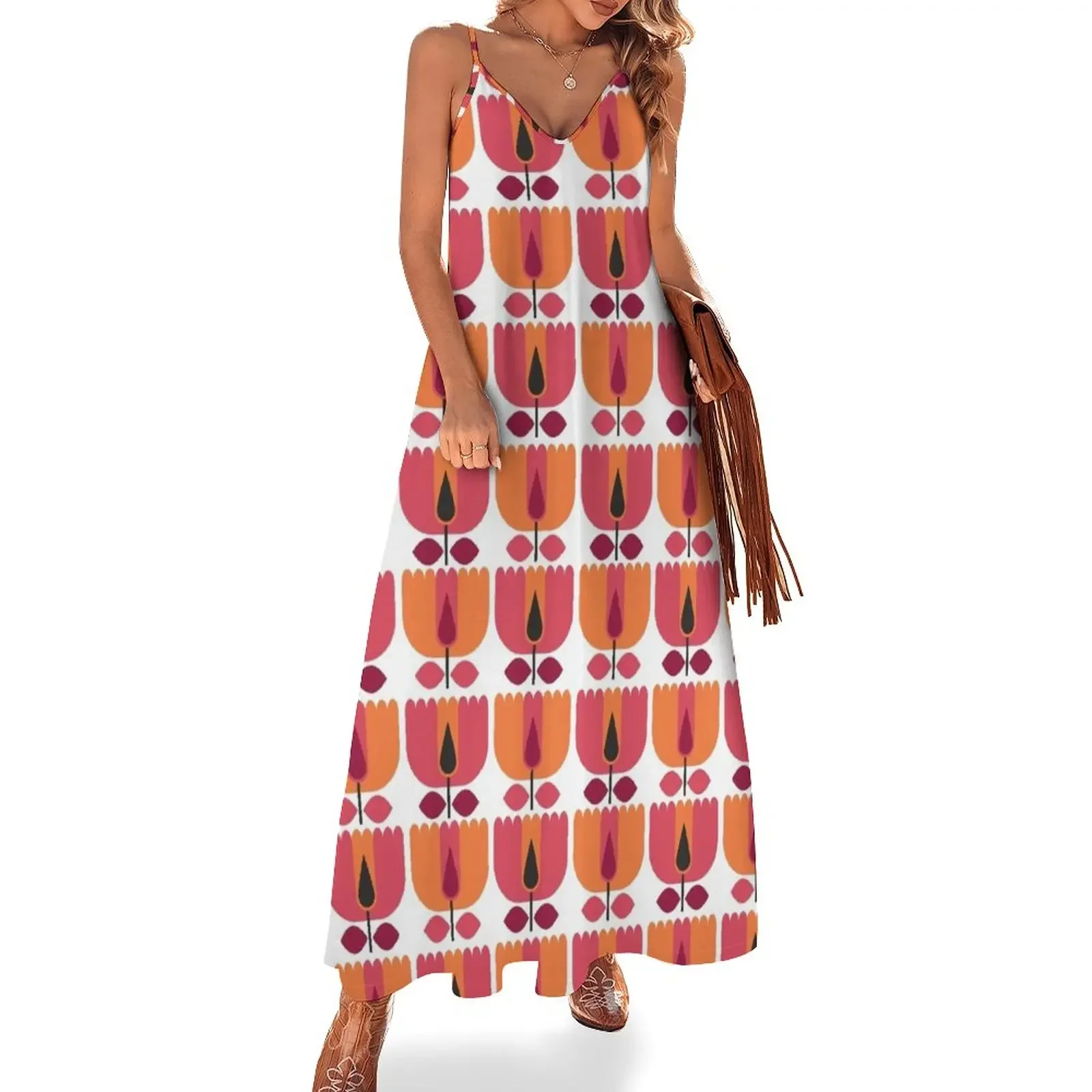 

Mums Pink Sleeveless Dress Women's summer skirt summer dress womens 2025