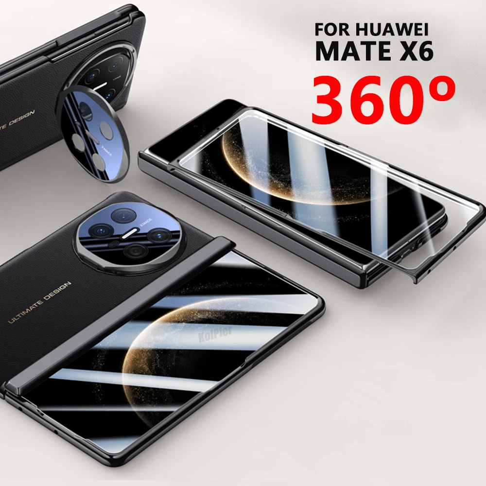 

Luxury Hinge Screen Protector Case for Huawei Mate X6 5G 2025 Official Case Shockproof Back Cover Kickstand Skin Plating Case