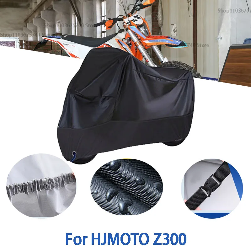 

Motorcycle Full Covers For HJMOTO Z300 Car Outdoors Sun Protection Dust No Ear Thickened Oxford Clothcover Accessories