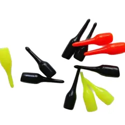 50PCS Red Green Rubber Beans & Connectors Flotador Pesca Fishing Tackles Fishing Floats Drift Tail Conspicuous Tools Accessories