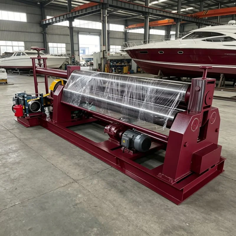 

Hydraulic Plate Bending Machine Steel Plate Roller Four Roll for Shipbuilding Shell Plate Wind Tower Power Transmission Tower