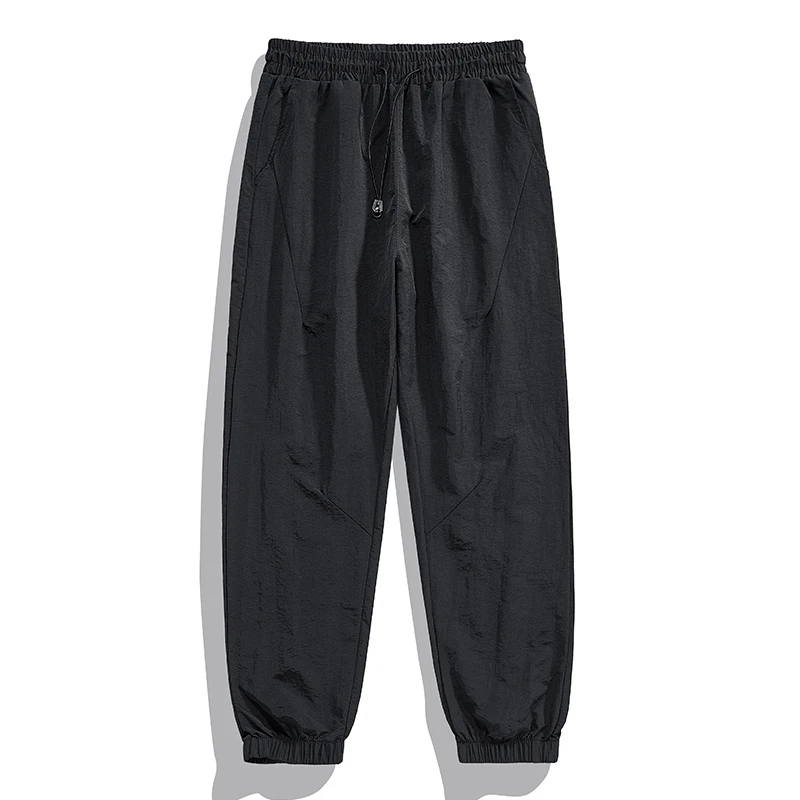 New Summer Men'S Thin Breathable Sports Pants Korean Version Fashionable Youth Casual Loose Outdoor Quick Drying 9-Point Trouser