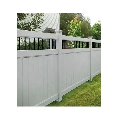 Guangzhou Garden Fencing Trellis Gates Design PVC Plastic Fence Panels for Residential