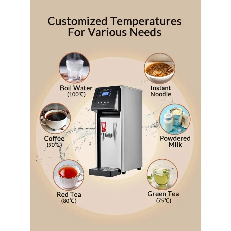 業務用ポータブル電気温水器 20リットル 熱湯ボイラー ティーバー/レストラン/カフェ設置用 20L