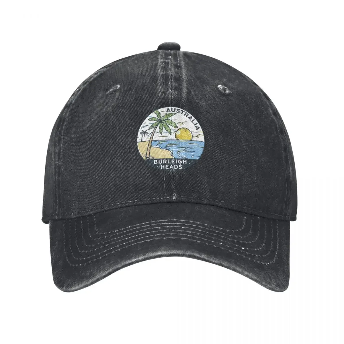 Burleigh Heads Australia Vintage Baseball Cap Vintage Kids Hat Women Beach Fashion Men's