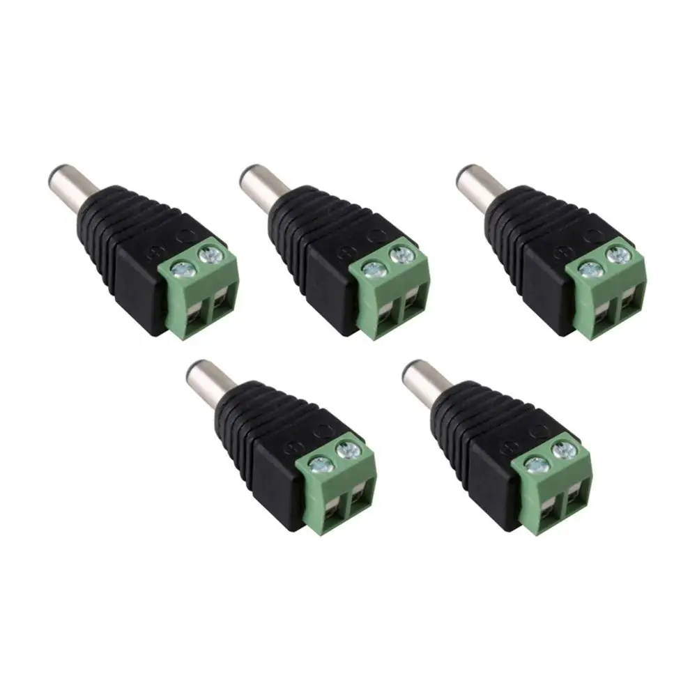 Universal 5Pcs 12V DC Power Supply Plug Adapter Connector for 5050 3528 LED Strip Light