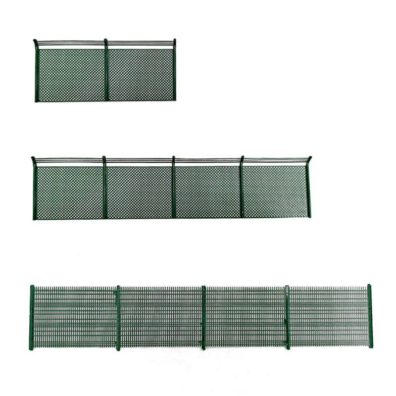 

2PCS Miniature Highway Guardrail Model Height 3.5/4cm Copper Anti-Collision Net Train Track Fence for DIY Diorama Accessory