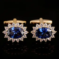 Luxury Women's Inlaid French Metal Cufflinks Men's Shirts Button Wedding Party Dresses Jewelry Accessories Holiday Gifts