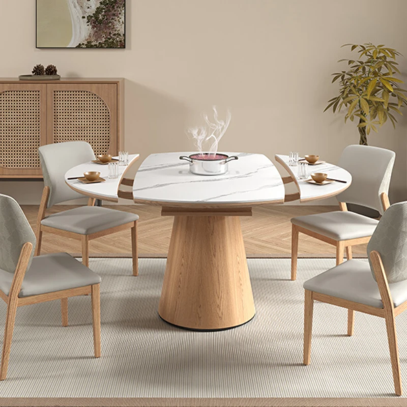 

Elegant Dining Tables Room Round Table Oval Dinning Service Chairs Kitchen Reception Sedentary Luxury Mesa Comedor Restaurant