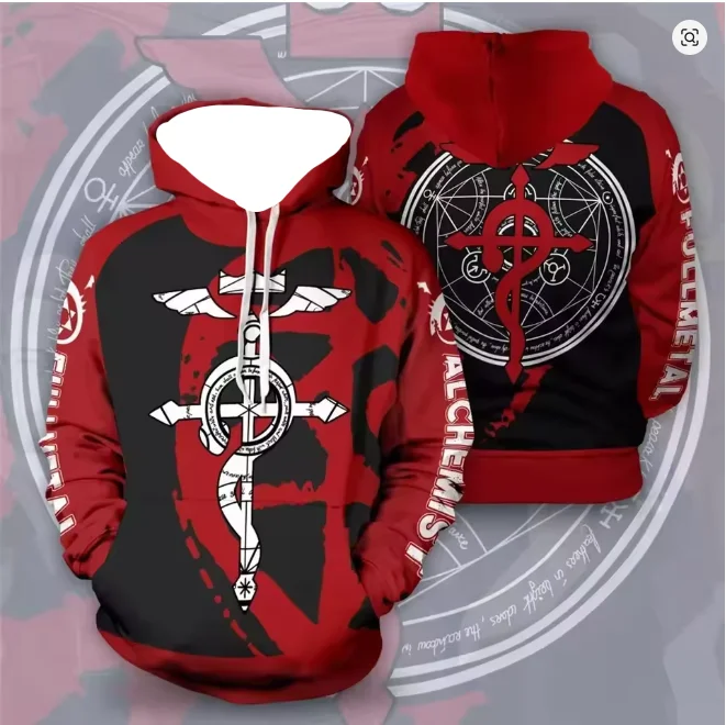 

Autumn Women's Hoodie, Metal Alchemist Role-playing Clothing, Hip-hop Trend Harajuku Streetwear, Autumn Oversized Sweatshirt