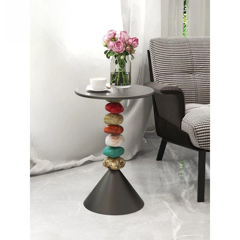 Light luxury creative side few small apartment coffee table Internet celebrity living room sofa side