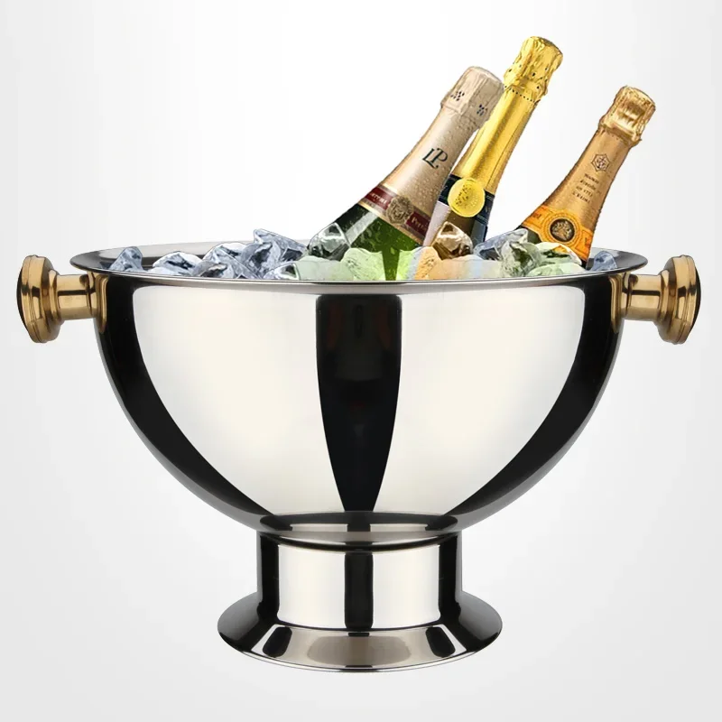 

Stainless steel large ice bucket, banquet champagne basin, extra large red wine ice grain bucket, guest to basin, bar,