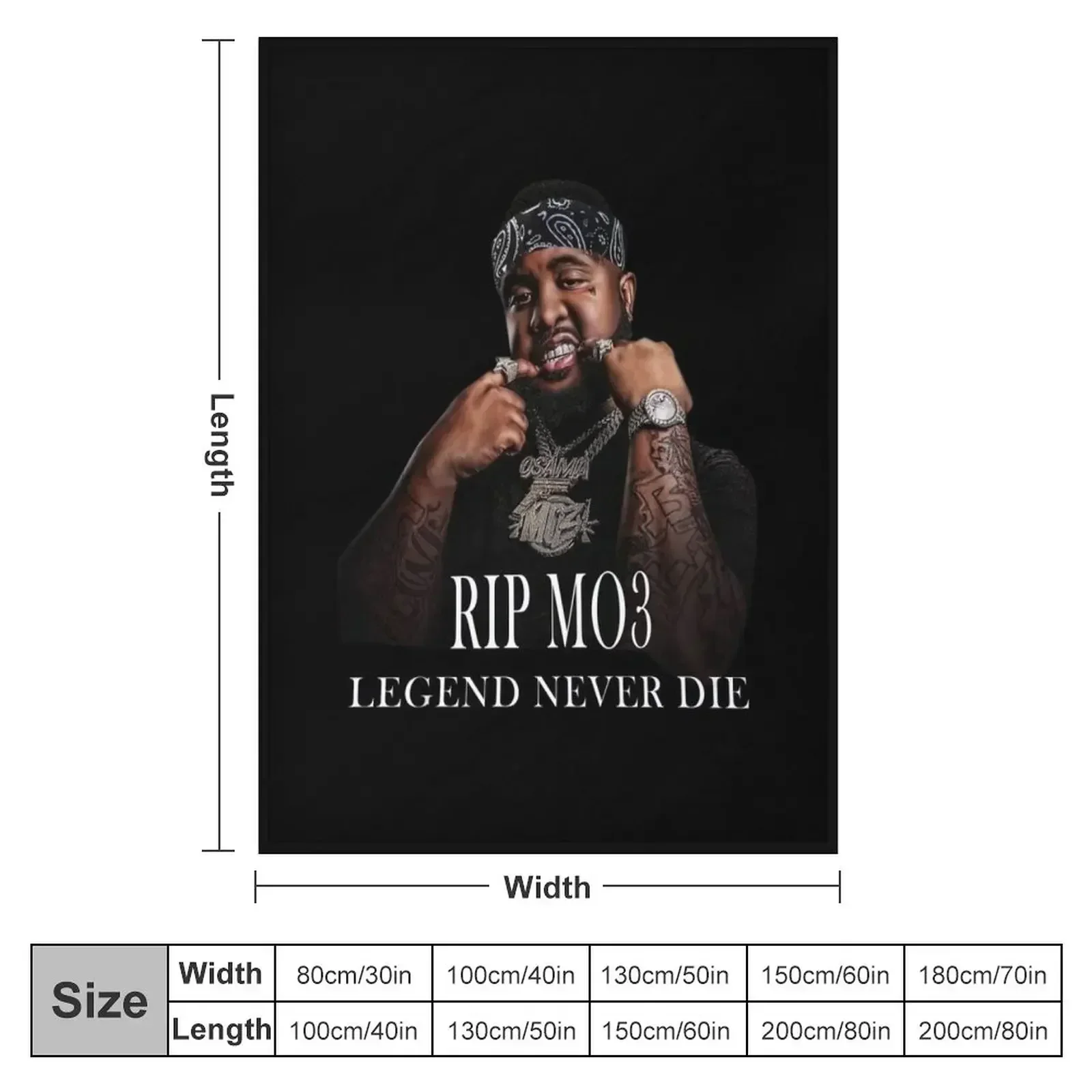 Don broco rip mo3 Shirt Osama Album Legend Never die T-Shirts Gift For Fans, For Men and Women, Gift Mother Day, F Throw Blanket