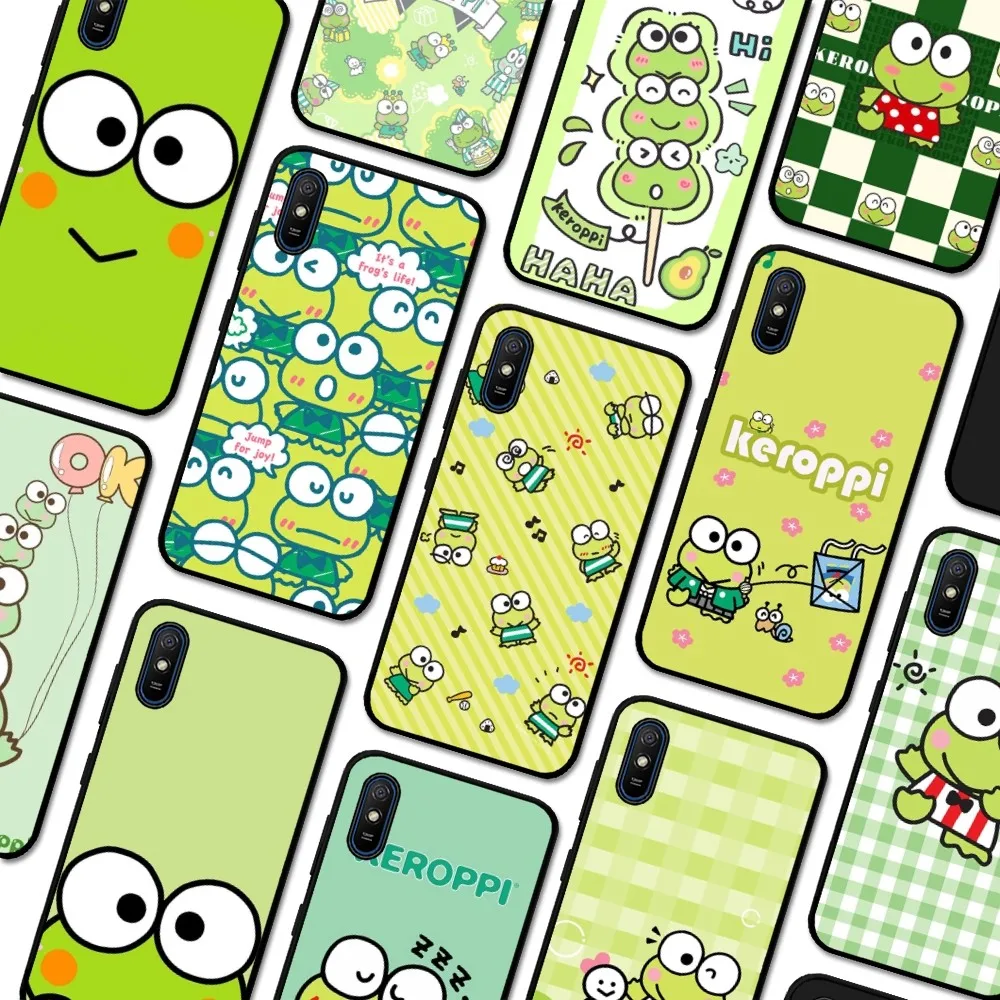 Cartoon K-Keroppi Green Frog Phone Case For Redmi 5 6 7 8 9 10 Plus Pro 6 7 8 9 A GO K20 K30 K40 Pro Plus F3 Fundas