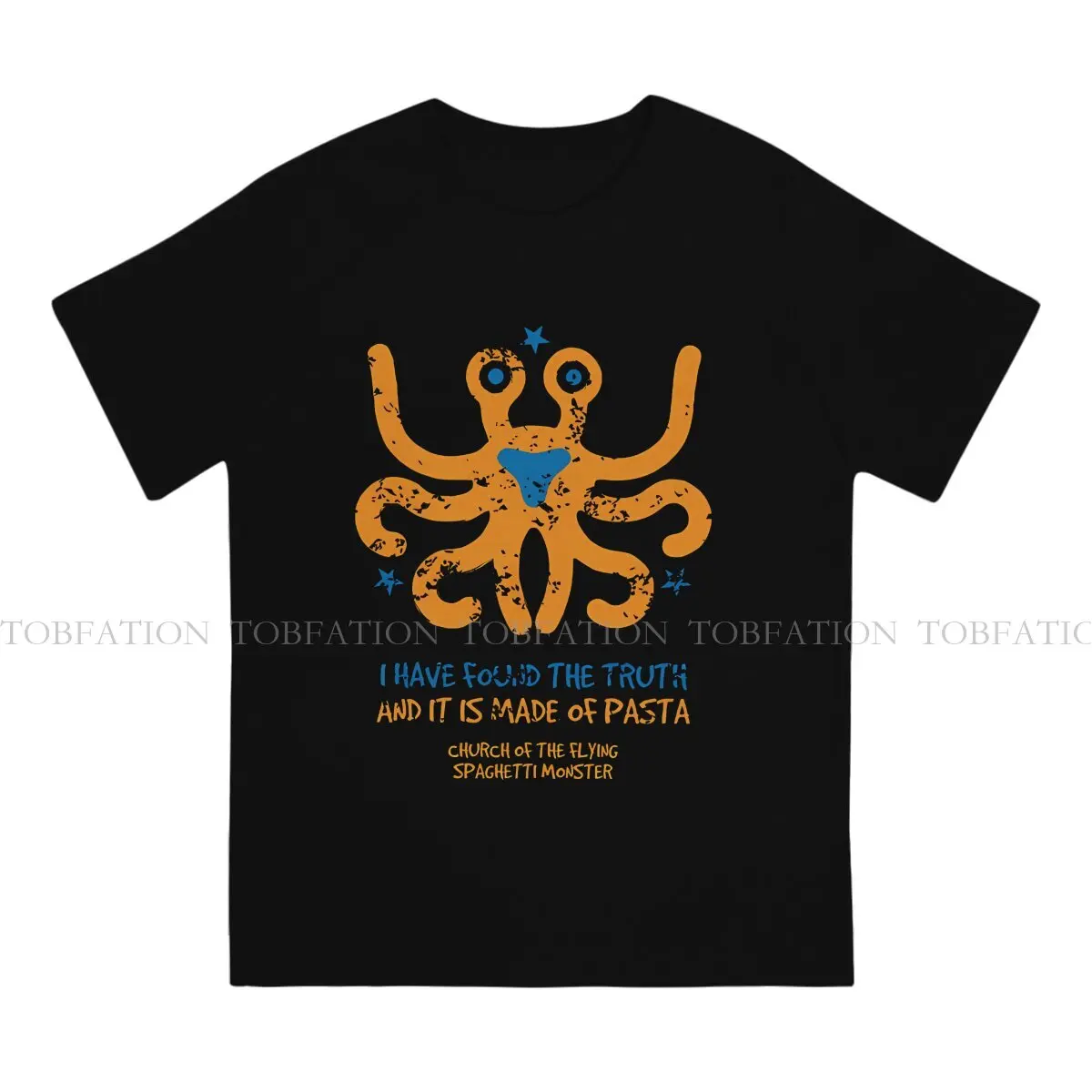 Flying Spaghetti Monster Men's TShirt Retro RAMEN Fashion T Shirt 100% Cotton Graphic Streetwear New Trend