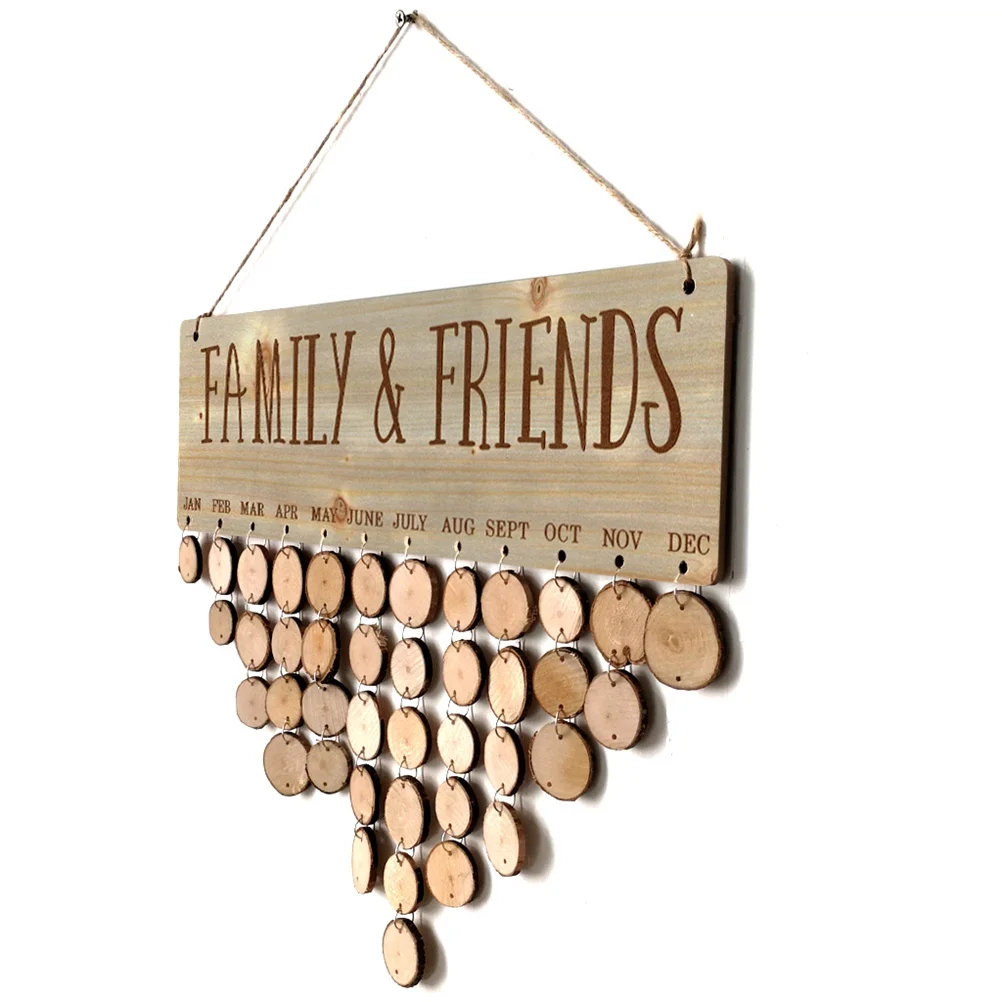 

82pcs Wooden Hanging Board Set Calendar Message Decor Wood Piece For Home Wall Reminder Bedroom Living Room Decoration Hanging
