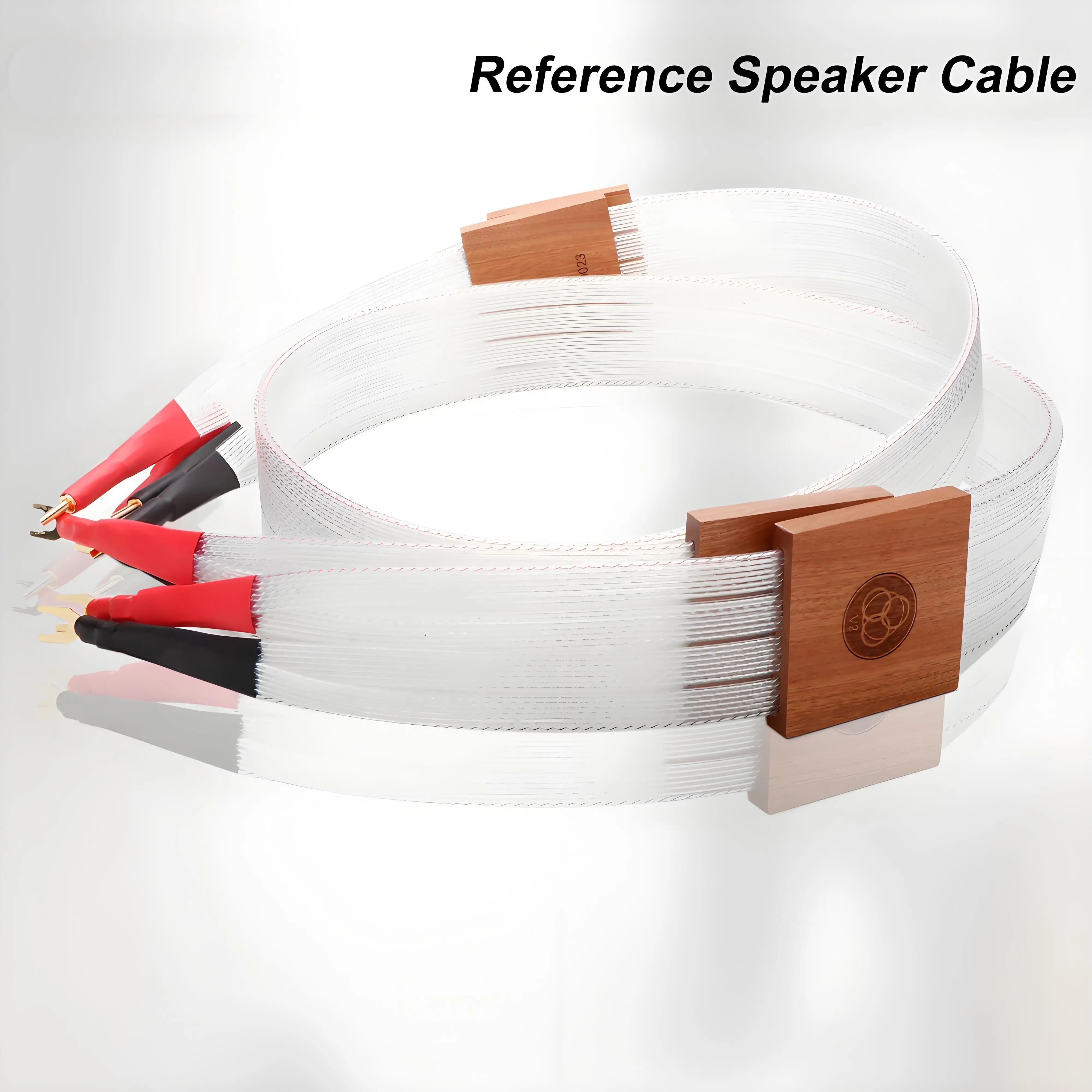 Preffair Cables de altavoz chapados en plata OCC de alta gama con enchufes tipo Banana chapados en oro Líneas de altavoz de referencia