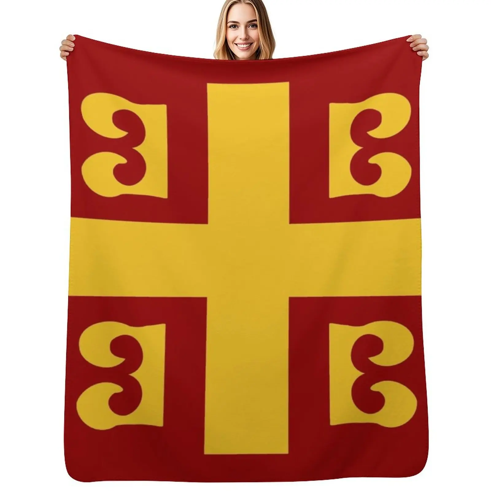 Byzantine Flag Throw Blanket Personalized Gift sofa bed Picnic cosplay anime Bed covers Single Blankets