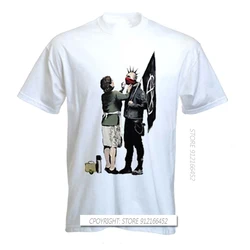 Banksy Punk Mum T-Shirts - Anarchy Anarchist Protest Mother Tee Summer 100% Cotton Tshirt Streetwear