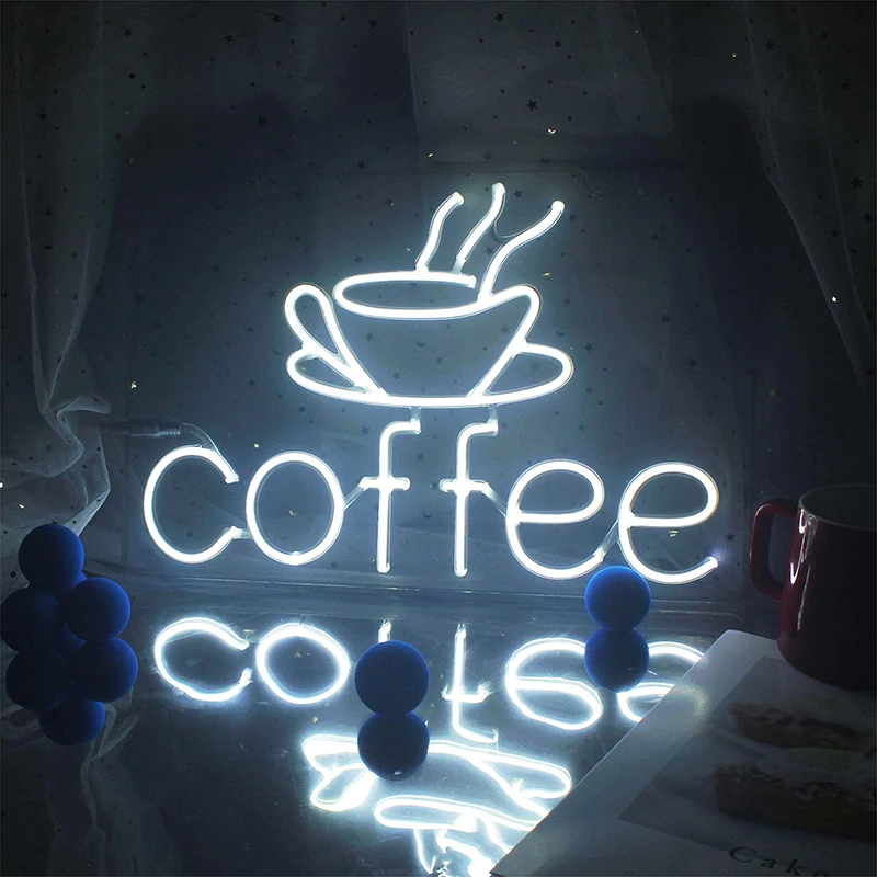 

11*16 Inch Coffee Neon Sign Lights for Wall Decor Beer Bar Club Cafe Wedding Restaurant Christmas Birthday Party Gifts