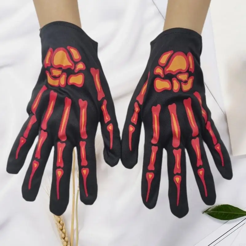 

Gothic Skull Gloves гибкие ткани костюм для ночного события H7EF