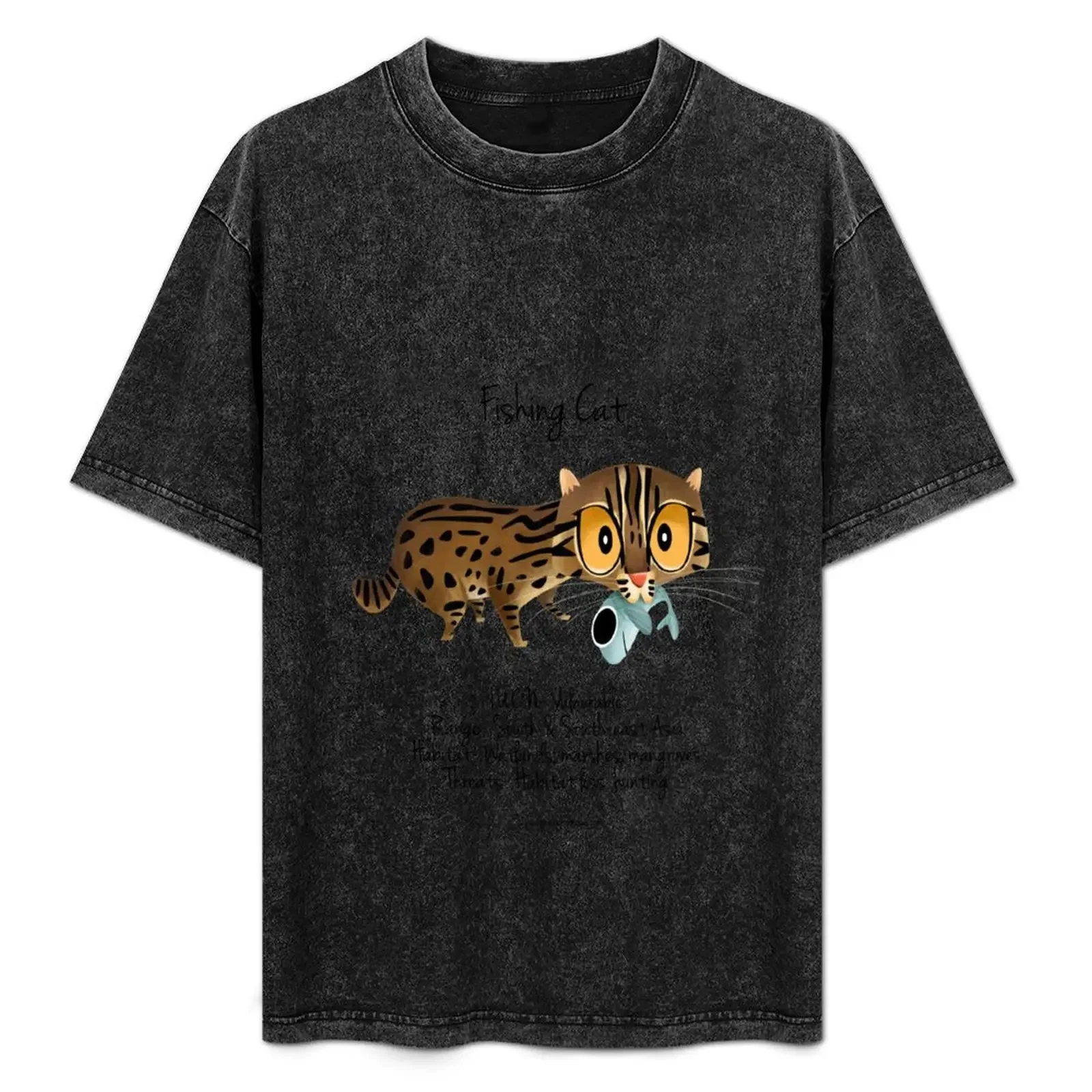 

Fishing Cat T-Shirt heavyweights Funny t-shirts summer tops mens graphic t-shirts big and tall
