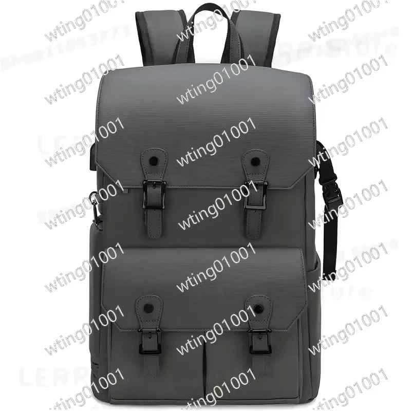 for Large Capacity Leather Backpack Waterproof Anti Theft Camera Bag Luxury Outdoor Photography Storage Case
