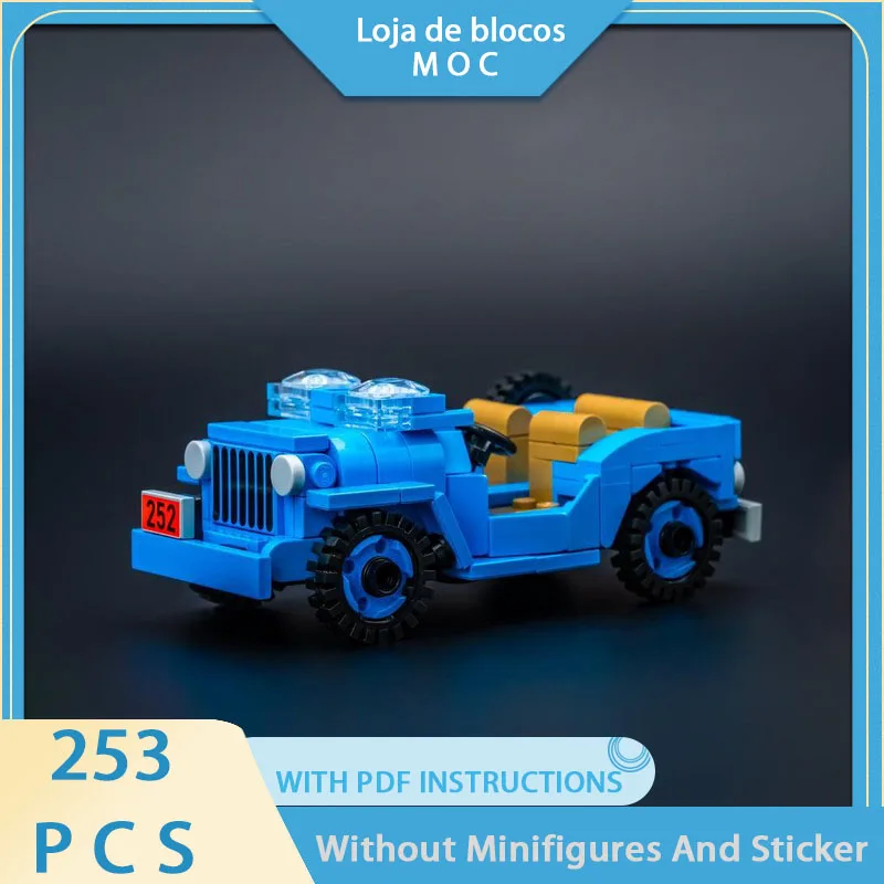 

Exquisite new MOC building block model blue Jeep technology modular holiday gift toy DIY assembly set