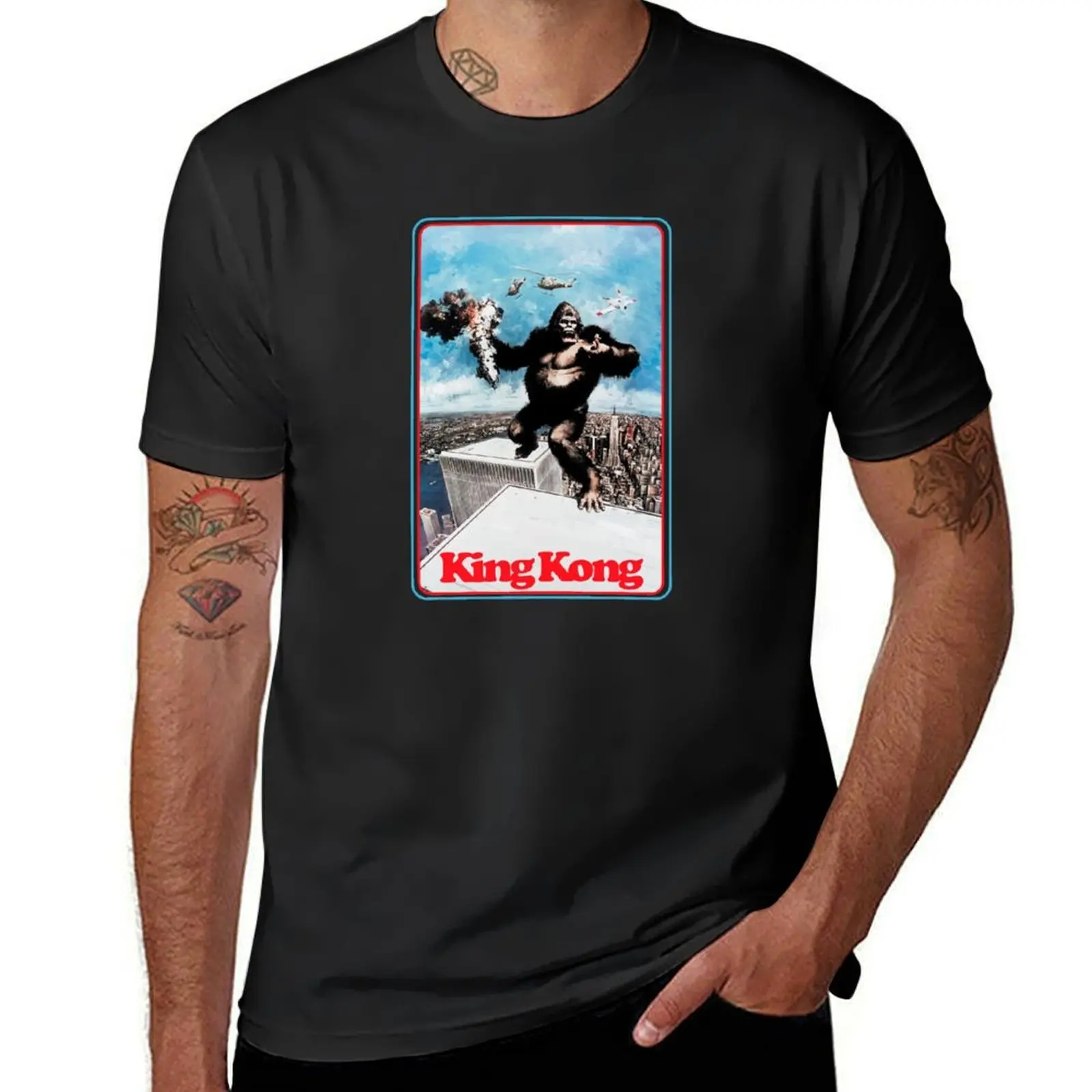 

King Kong ‘76 Retro Poster - Inspired by King Kong 1976 T-Shirt korean fashion sports fans mens graphic t-shirts hip hop