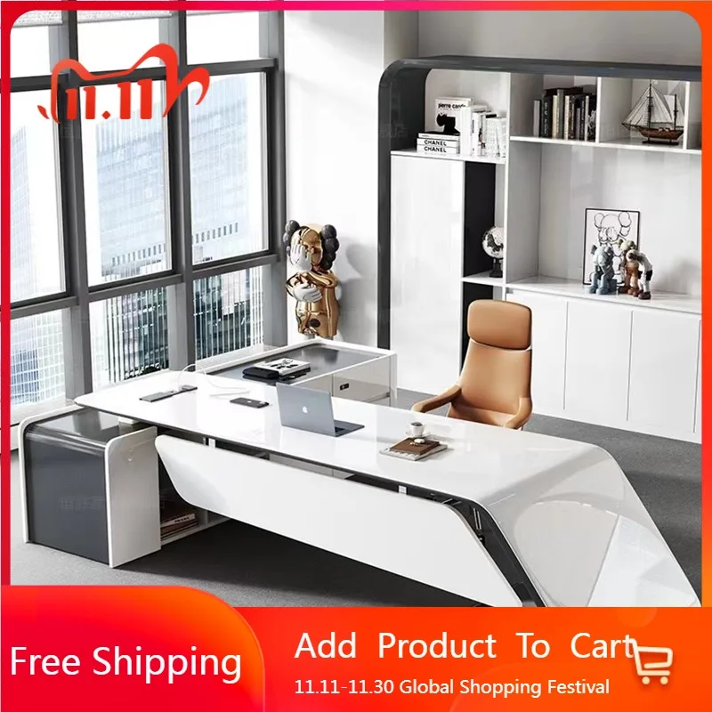 현대 회의 사무실 책상 조정 가능한 메이크업 럭셔리 작업 사무실 책상 캐비닛 게임 특이한 독특한 나무 국 가구