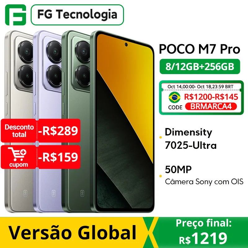 Versão global poco m7 pro 5g smartphone dimensão 7025-ultra 50mp câmera sony com os 120hz display amoled 5110mah bateria nfc