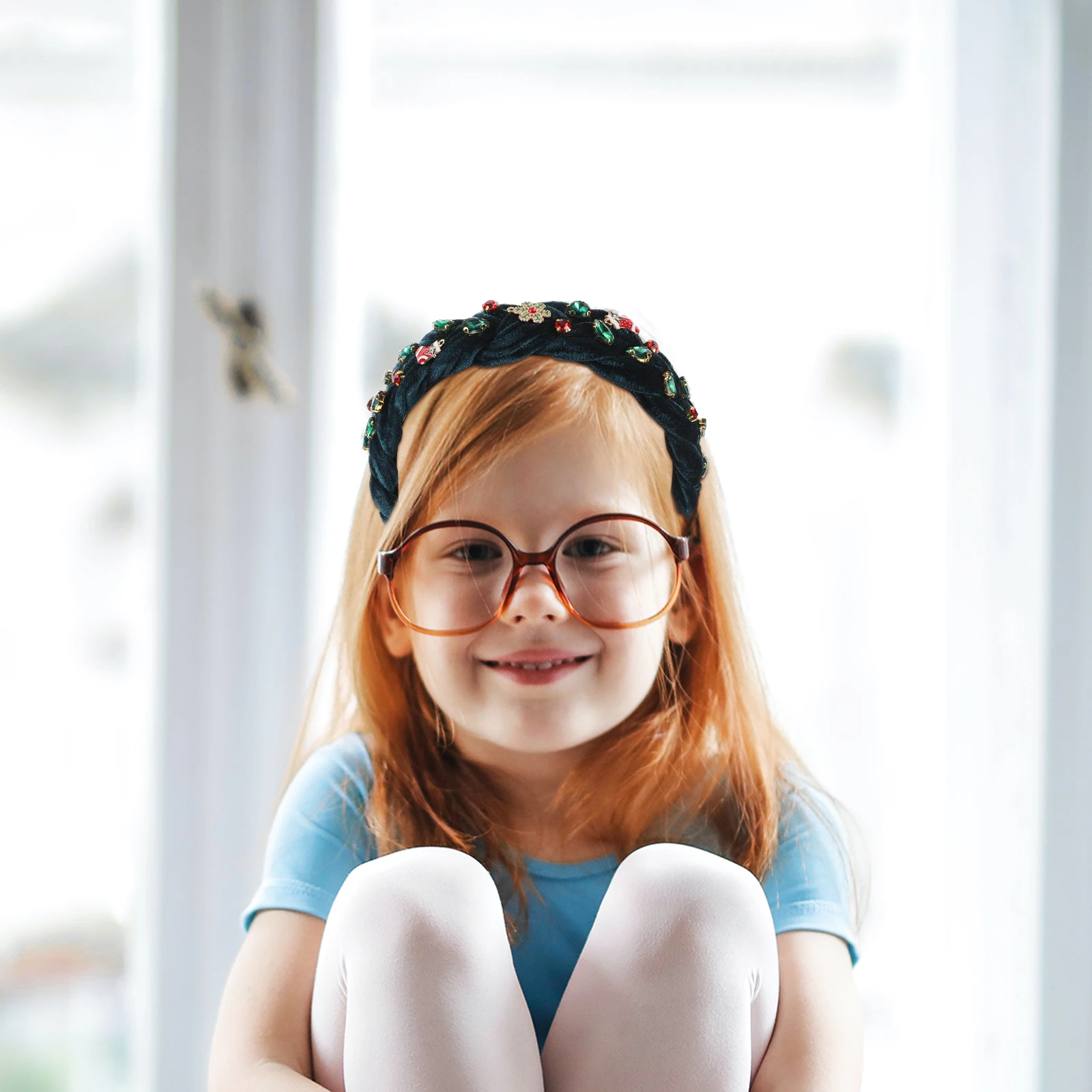 

Женская рождественская повязка на голову с широкими кристаллами и стразами в виде снежинок, обруч для волос, аксессуар для праздничного костюма на Рождество